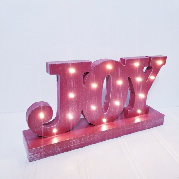 Hallmark Accents Light Up Christmas Sign Joy Poshmark